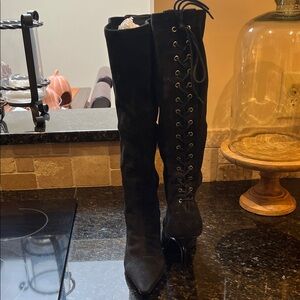 BCBGirls Black Lace-Up Boots